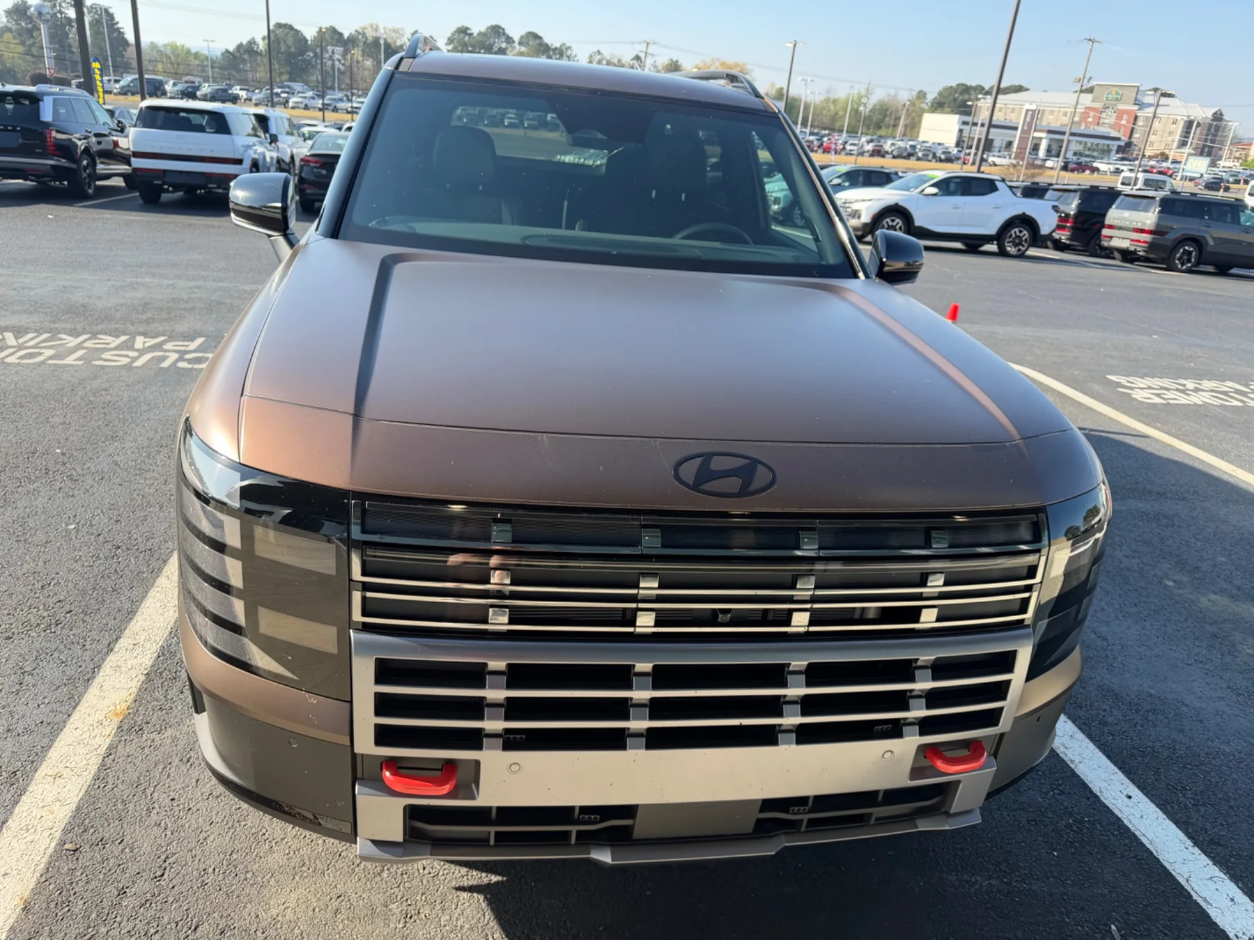 Front view of matte Hyundai finish