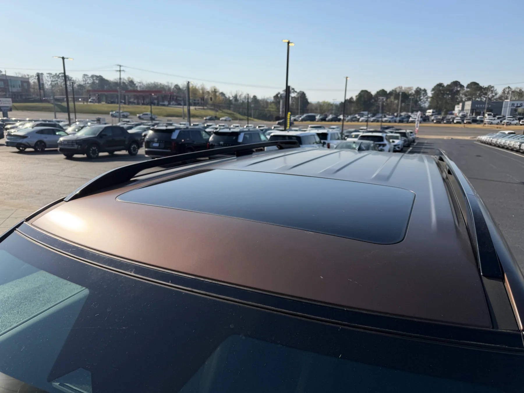 Matte Hyundai roof finish detail